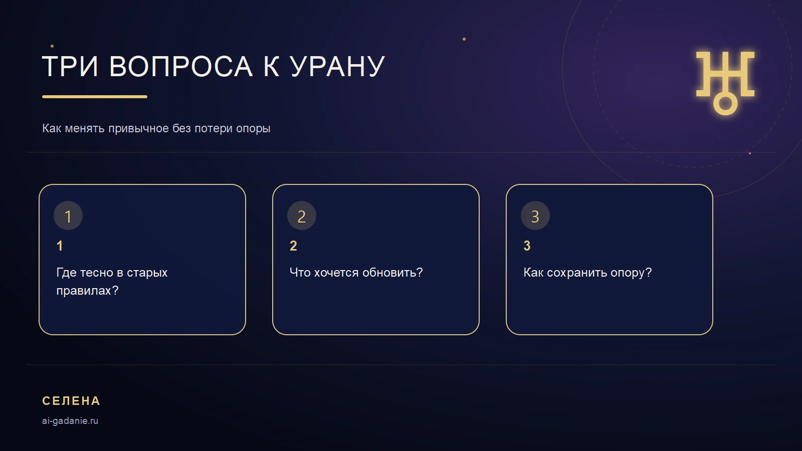 Три вопроса для чтения Урана в натальной карте
